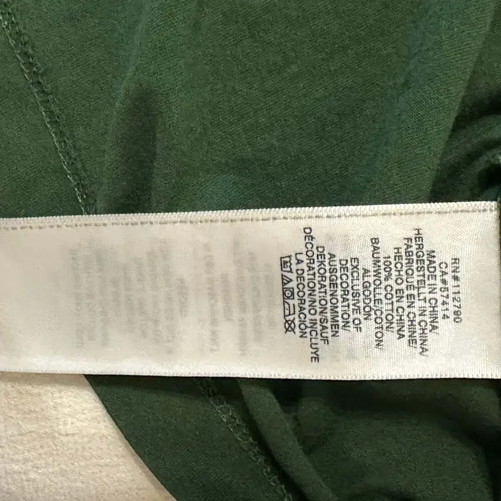 True Religion Men's Long Sleeve Barcode Tee Southbay Steel Green Small